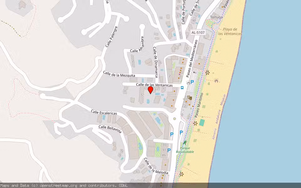 Mapa de Subasta Inmueble (Vivienda) en Mojacar, Almería