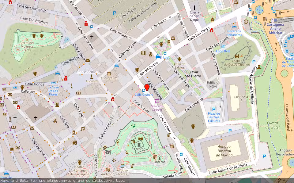 Mapa de Subasta Inmueble (Garaje) en Cartagena, Murcia