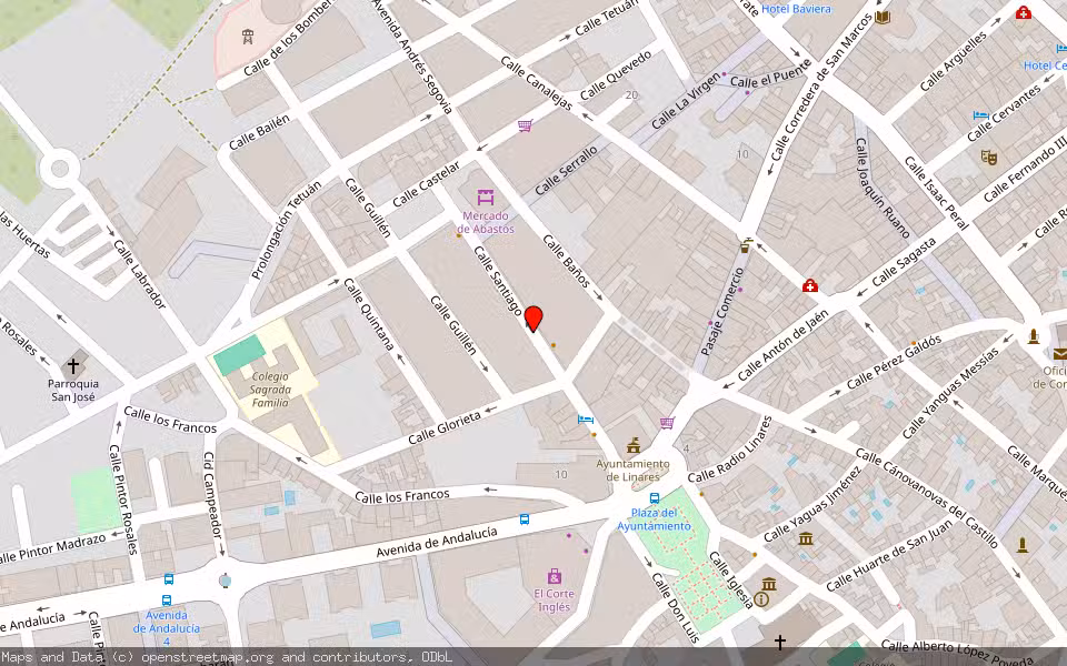 Mapa de Subasta Inmueble (Vivienda) en Linares, Jaén