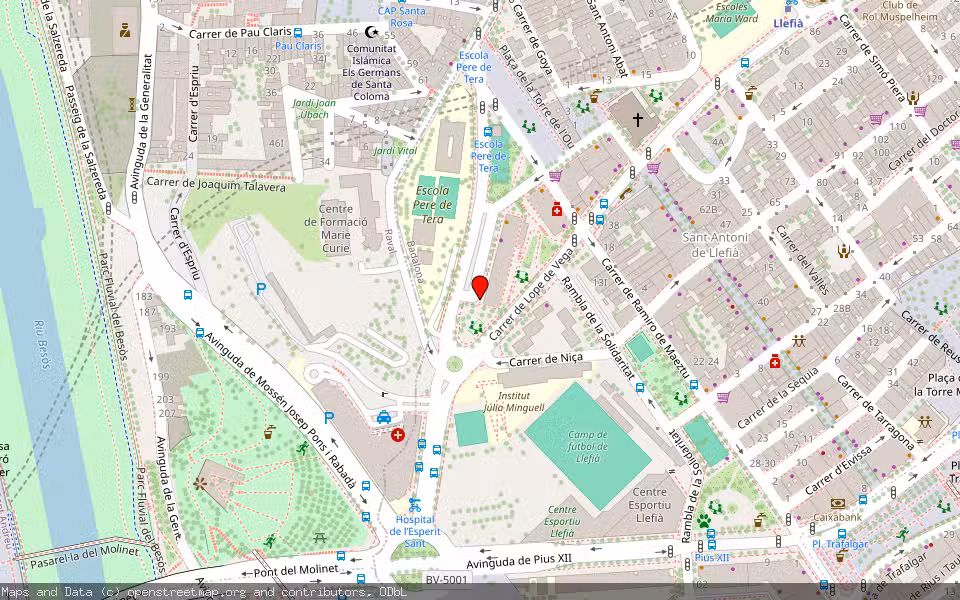 Mapa de Subasta Inmueble (Vivienda) en Badalona, Barcelona