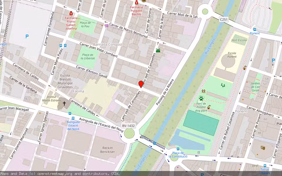 Mapa de Subasta Inmueble (Vivienda) en Granollers, Barcelona