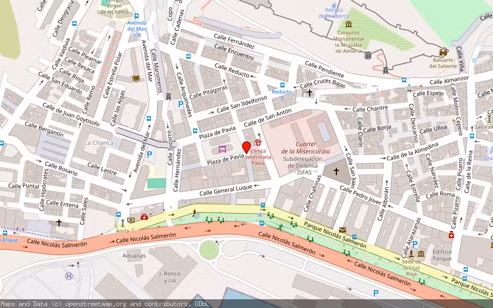 Mapa de Subasta Inmueble (Vivienda) en Almeria, Almería