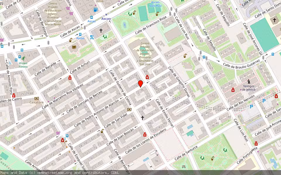 Mapa de Subasta Inmueble (Local comercial) en Madrid