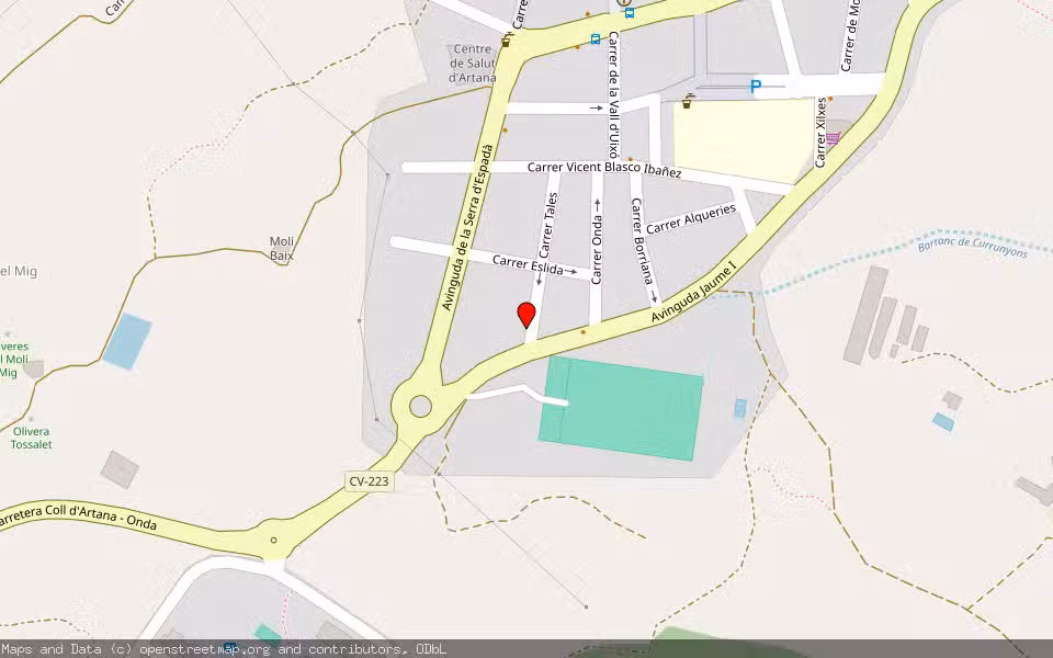 Mapa de Subasta Inmueble (Vivienda) en Artana, Castellón/Castelló