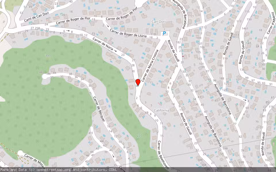 Mapa de Subasta Inmueble (Vivienda) en Canyelles, Barcelona