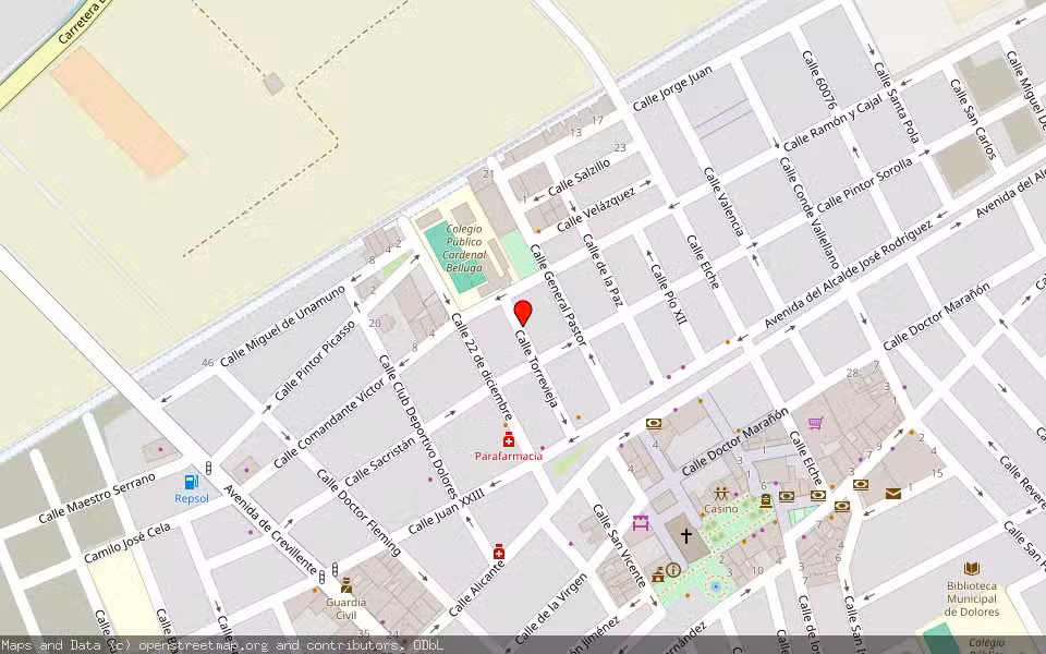 Mapa de Subasta Inmueble (Otros) en Dolores, Alicante/Alacant