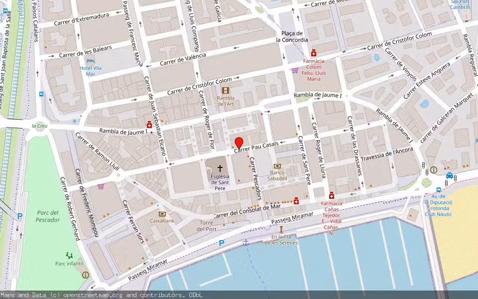 Mapa de Subasta Inmueble (Local comercial) en Cambrils, Tarragona