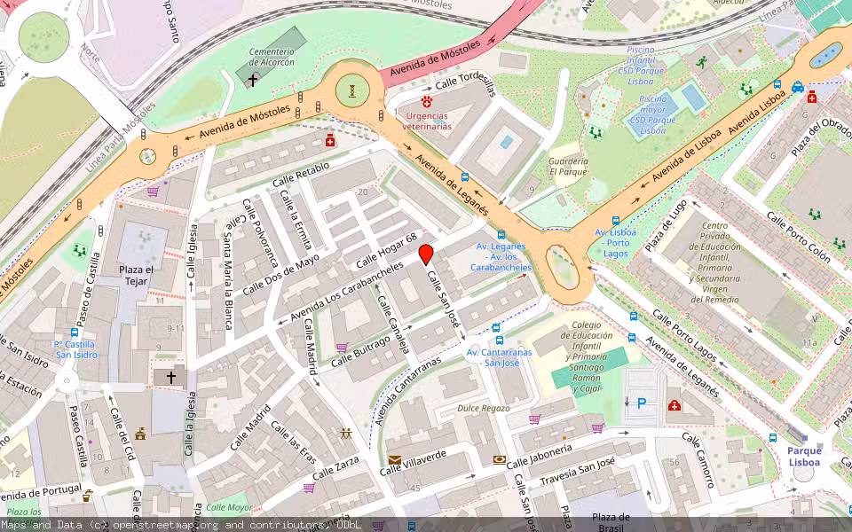 Mapa de Subasta Inmueble (Local comercial) en Alcorcón, Madrid