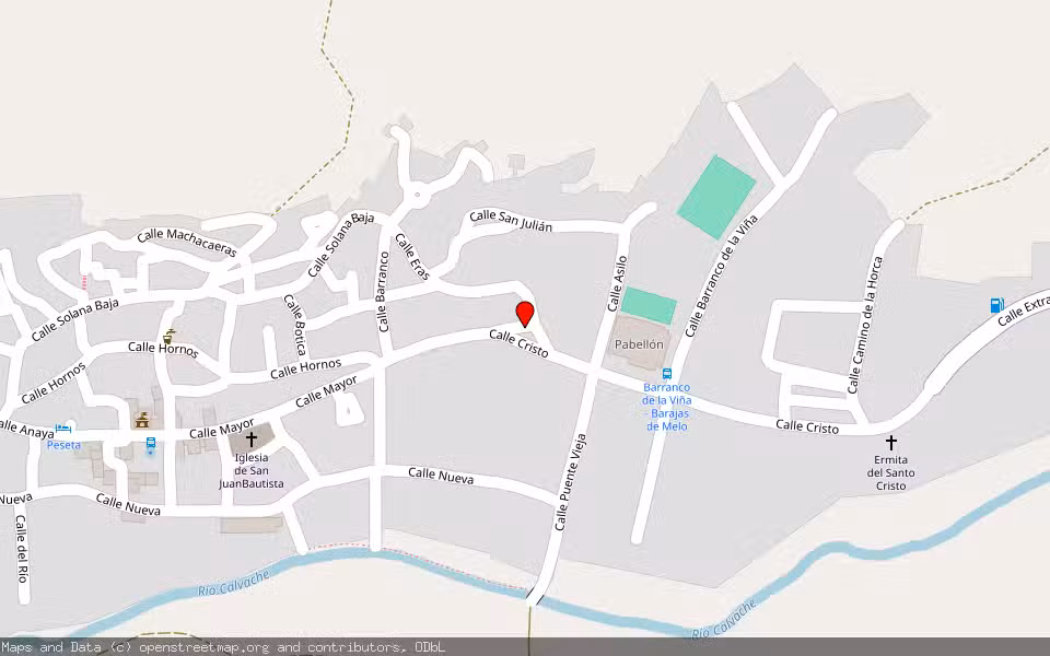 Mapa de Subasta Inmueble (Vivienda) en Barajas De Melo, Cuenca