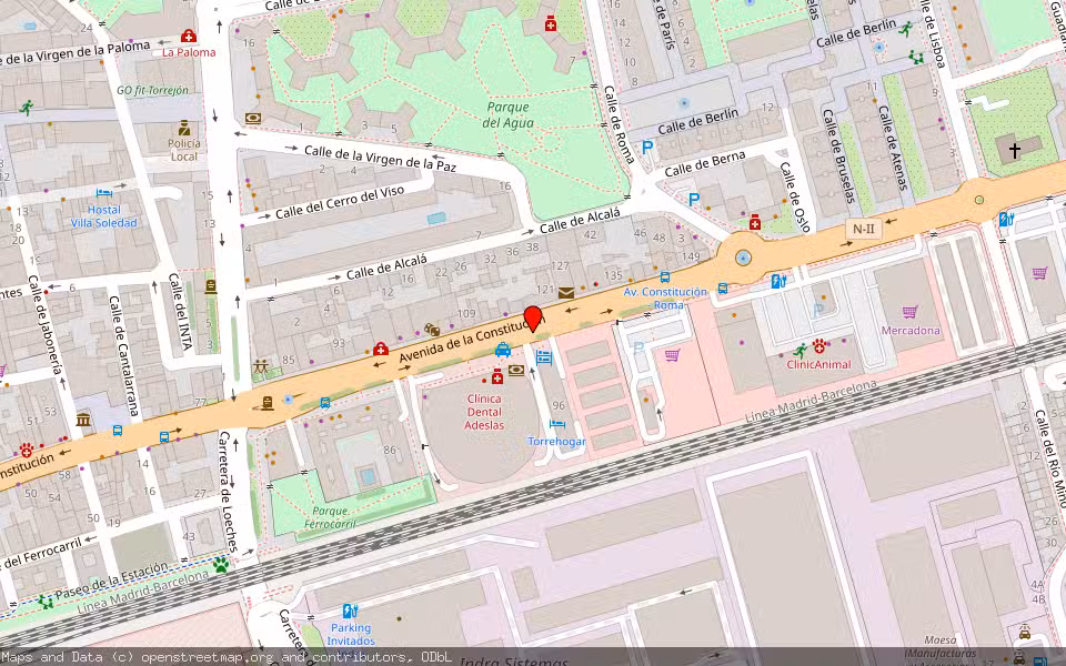 Mapa de Subasta Inmueble (Garaje) en Torrejon De Ardoz, Madrid