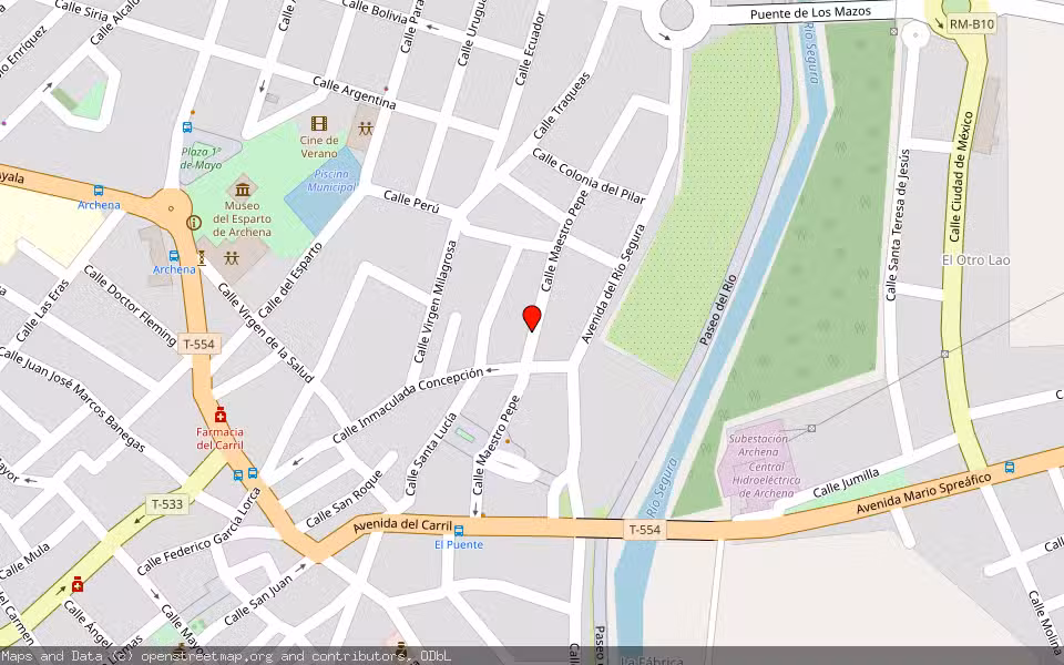 Mapa de Subasta Inmueble (Vivienda) en Archena, Murcia