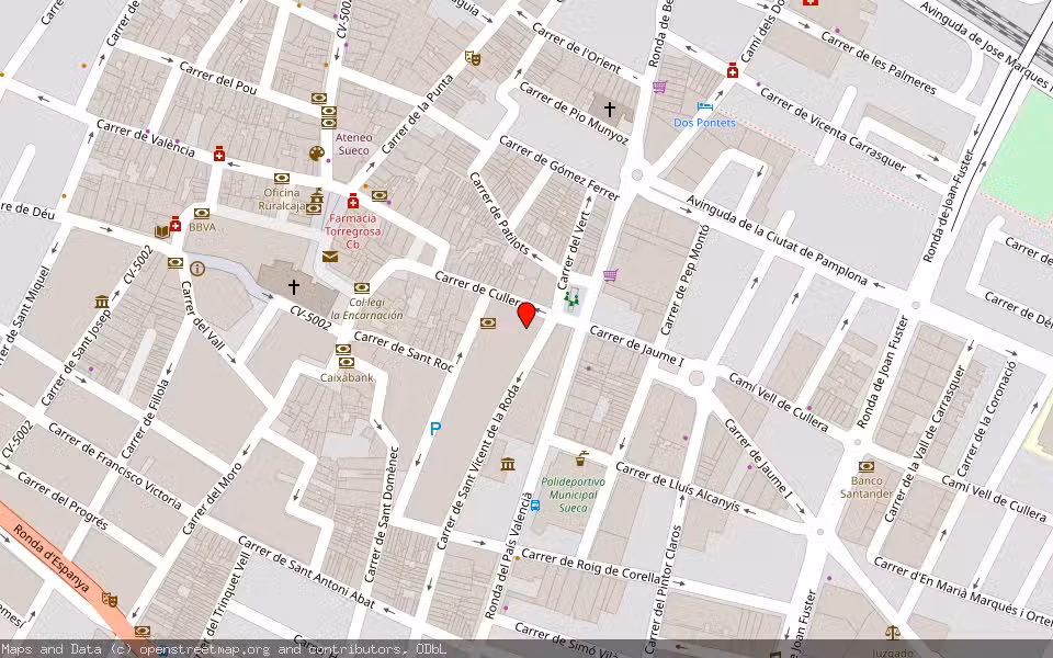 Mapa de Subasta Inmueble (Vivienda) en Cullera, Valencia/València