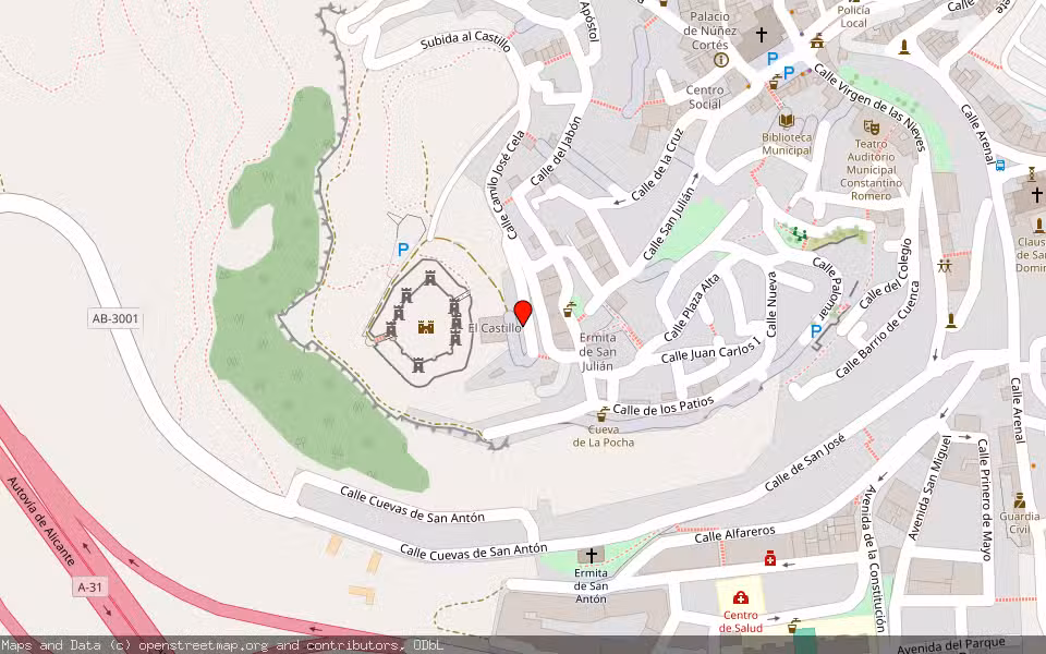 Mapa de Subasta Inmueble (Vivienda) en Chinchilla De Montearagón, Albacete