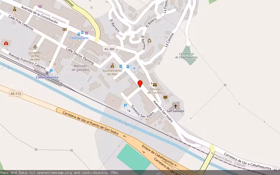 Mapa de Subasta Inmueble (Vivienda) en Aller, Asturias