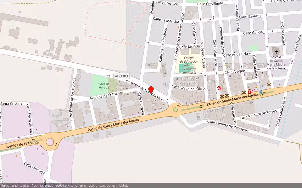 Mapa de Subasta Inmueble (Garaje) en Santa María Del Águila, El Ejido, Almería