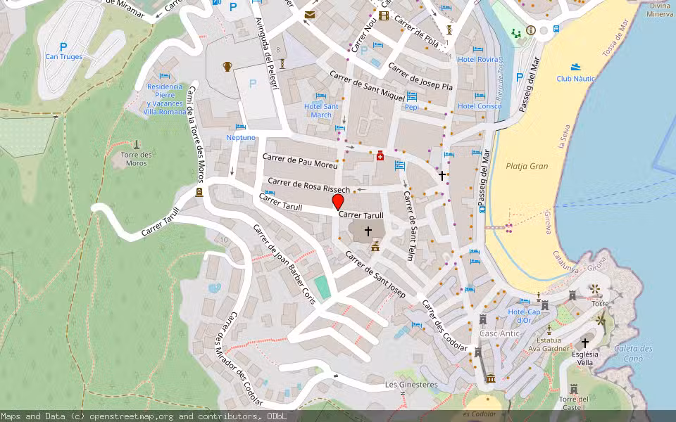 Mapa de Subasta Inmueble (Vivienda) en Tossa De Mar, Girona