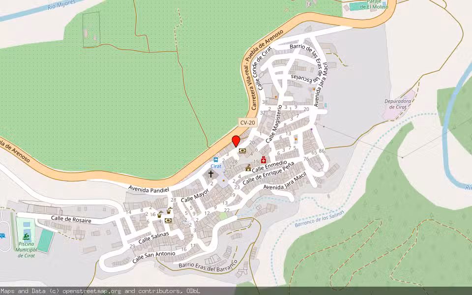 Mapa de Subasta Inmueble (Vivienda) en Cirat, Castellón/Castelló