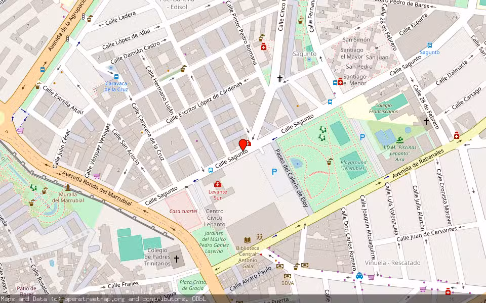 Mapa de Subasta Inmueble (Vivienda) en Cordoba, Córdoba
