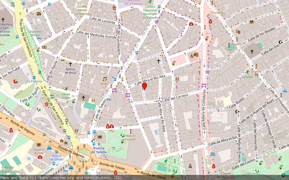 Mapa de Subasta Inmueble (Local comercial) en Madrid