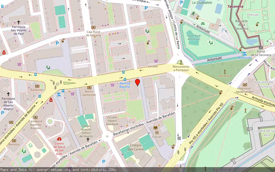 Mapa de Subasta Inmueble (Garaje) en Pamplona, Navarra