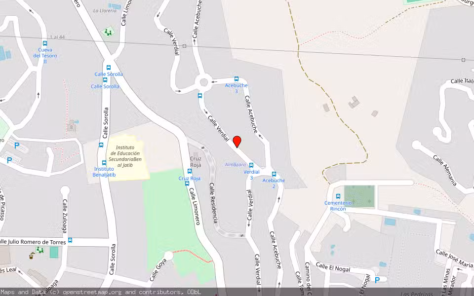 Mapa de Subasta Inmueble (Vivienda) en Rincón De La Victoria, Málaga