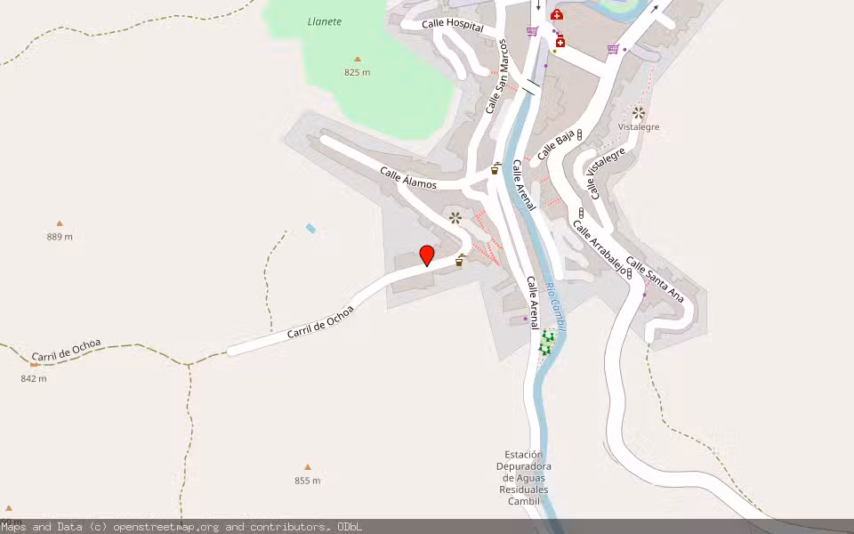 Mapa de Subasta Inmueble (Vivienda) en Huelma, Jaén