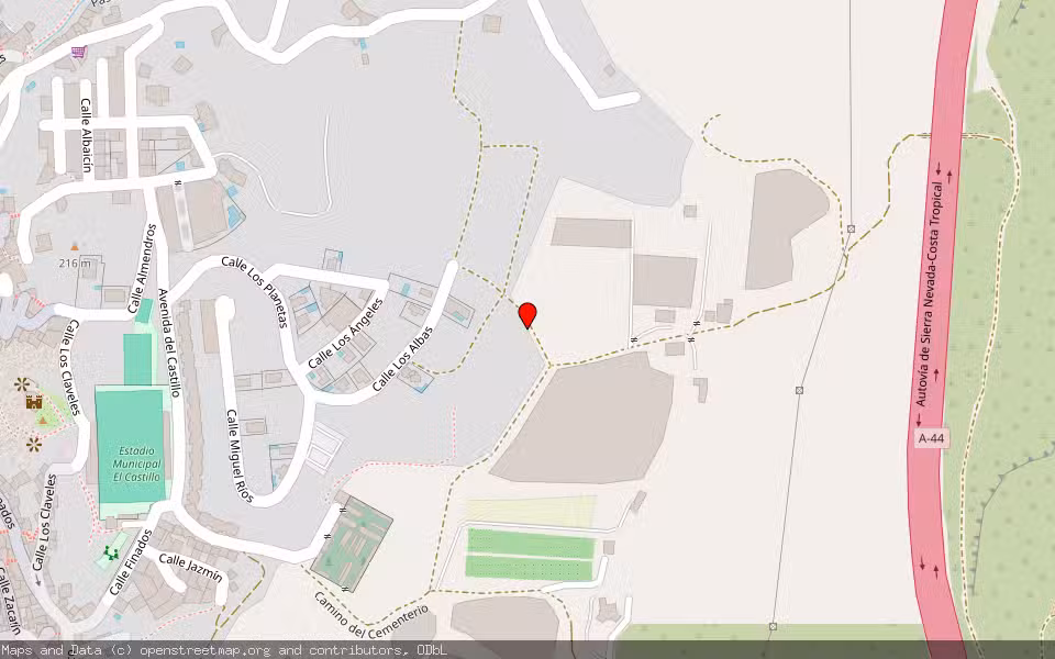 Mapa de Subasta Inmueble (Solar) en Velez De Benaudalla, Granada
