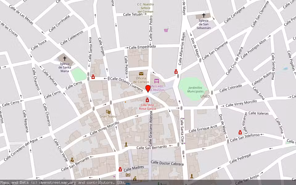 Mapa de Subasta Inmueble (Vivienda) en Villarrobledo, Albacete