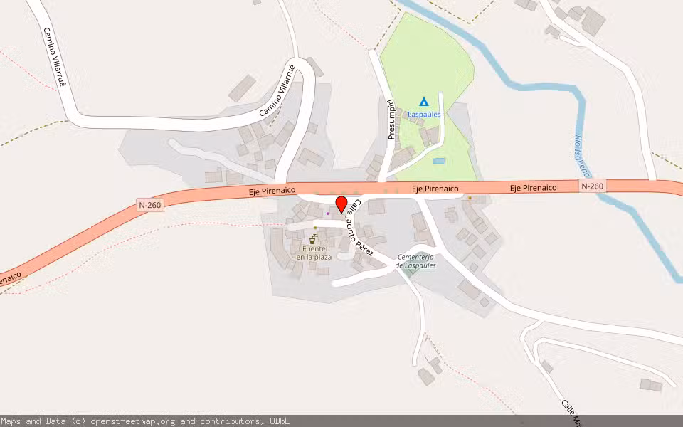 Mapa de Subasta Inmueble (Finca rústica) en Laspaules, Huesca