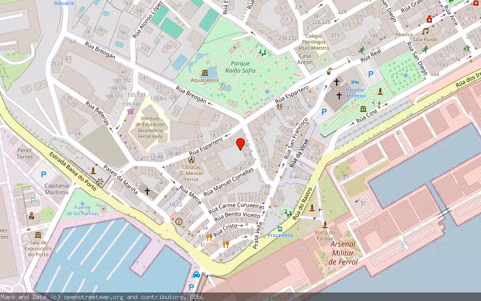 Mapa de Subasta Inmueble (Vivienda) en Ferrol, A Coruña