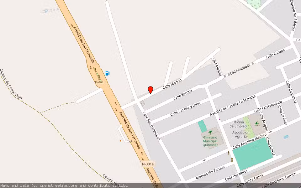 Mapa de Subasta Inmueble (Vivienda) en Quintanar De La Orden, Toledo