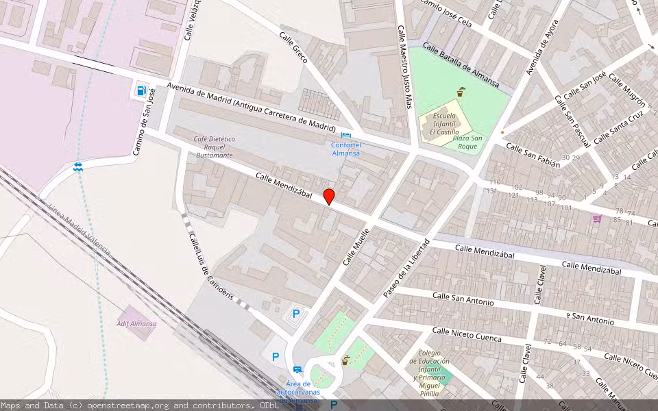 Mapa de Subasta Inmueble (Vivienda) en Almansa, Albacete