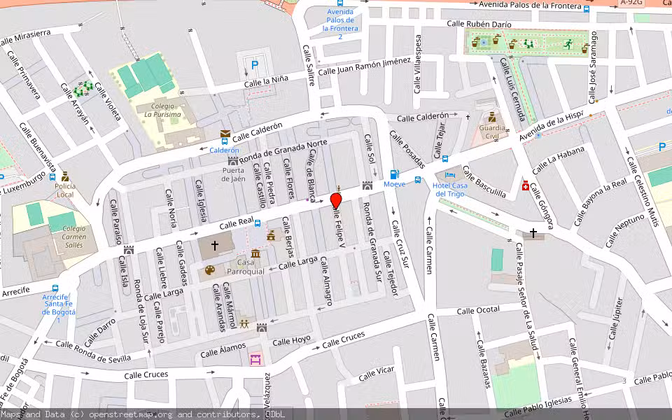 Mapa de Subasta Inmueble (Vivienda) en Santa Fe, Granada