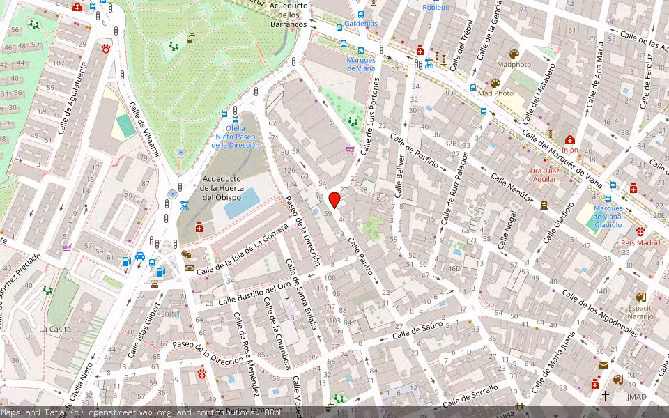 Mapa de Subasta Inmueble (Garaje) en Madrid