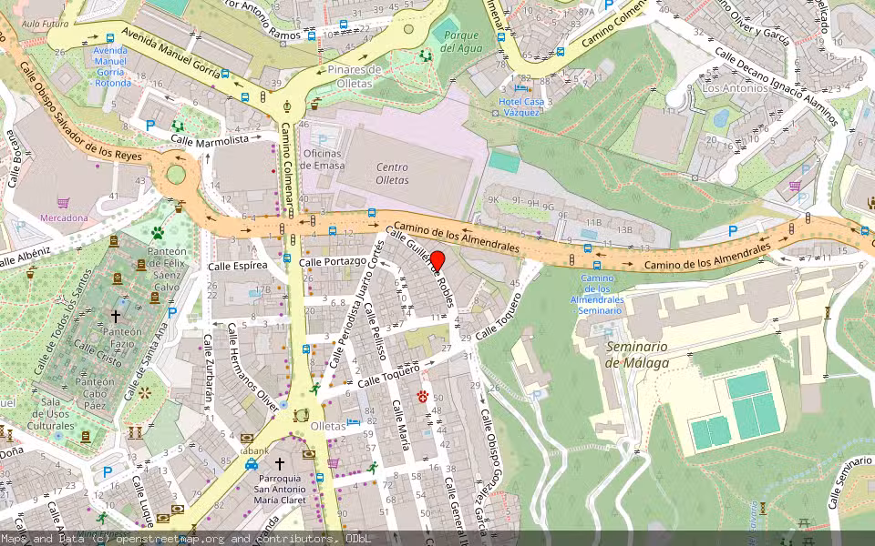 Mapa de Subasta Inmueble (Local comercial) en Malaga, Málaga