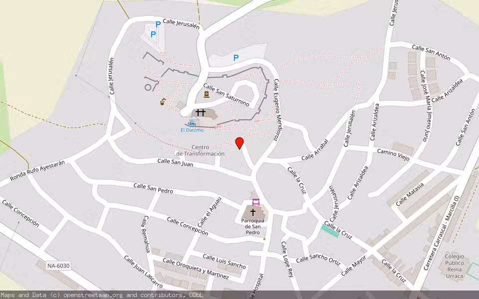 Mapa de Subasta Inmueble (Vivienda) en Artajona, Navarra