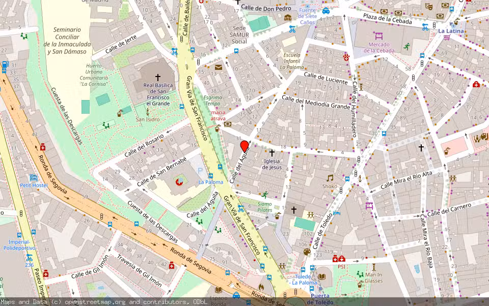 Mapa de Subasta Inmueble (Garaje) en Madrid