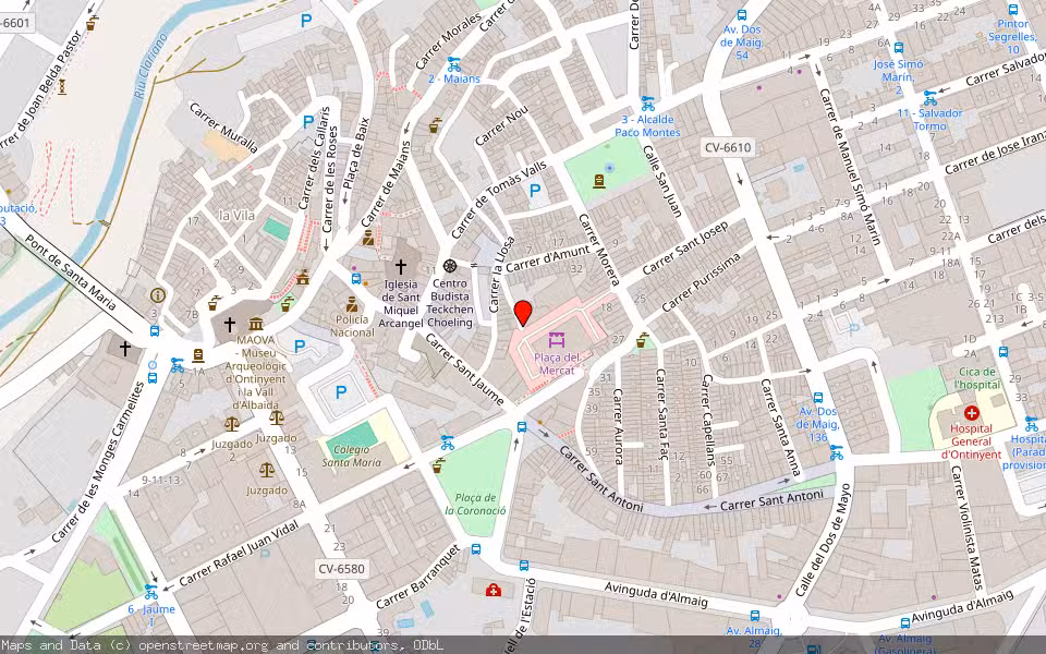 Mapa de Subasta Inmueble (Vivienda) en Ontinyent, Valencia/València