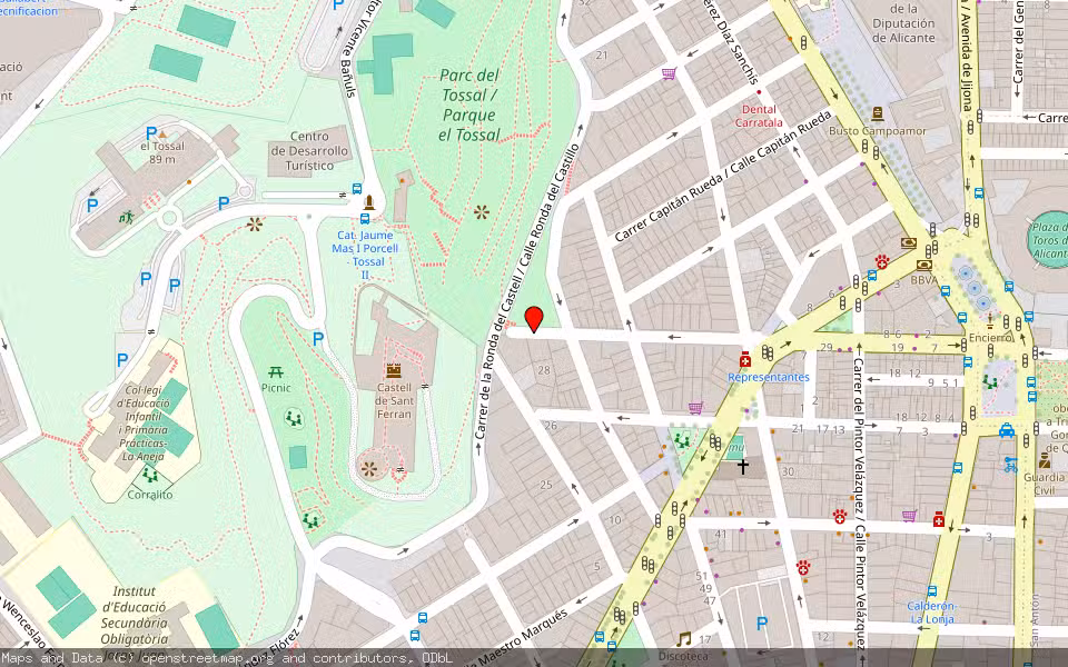 Mapa de Subasta Inmueble (Vivienda) en Alicante/alacant