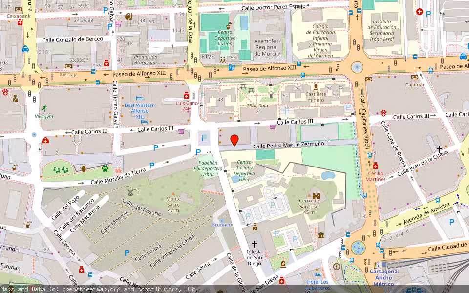 Mapa de Subasta Inmueble (Vivienda) en Cartagena, Murcia