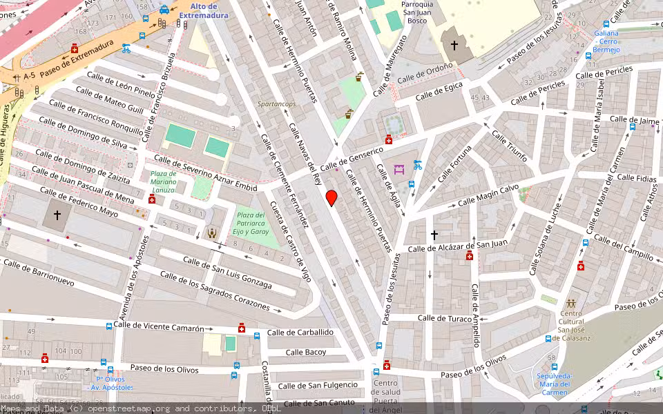 Mapa de Subasta Inmueble (Local comercial) en Madrid