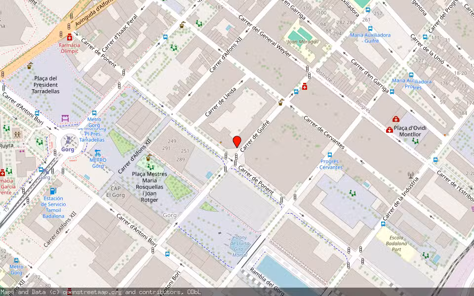 Mapa de Subasta Inmueble (Local comercial) en Badalona, Barcelona