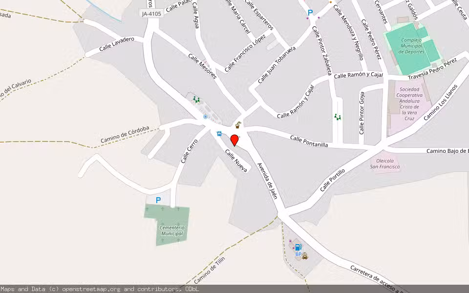Mapa de Subasta Inmueble (Vivienda) en Begijar, Jaén