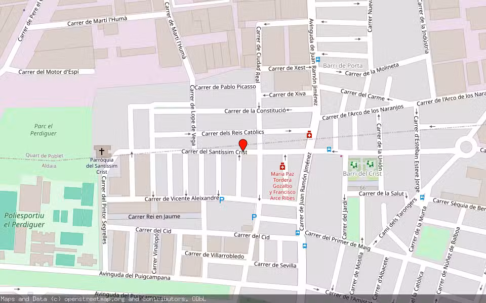 Mapa de Subasta Inmueble (Vivienda) en Aldaia, Valencia/València