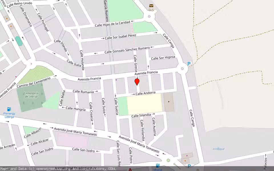 Mapa de Subasta Inmueble (Vivienda) en Lebrija, Sevilla