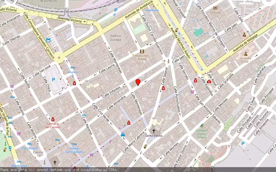 Mapa de Subasta Inmueble (Vivienda) en Ronda, Málaga