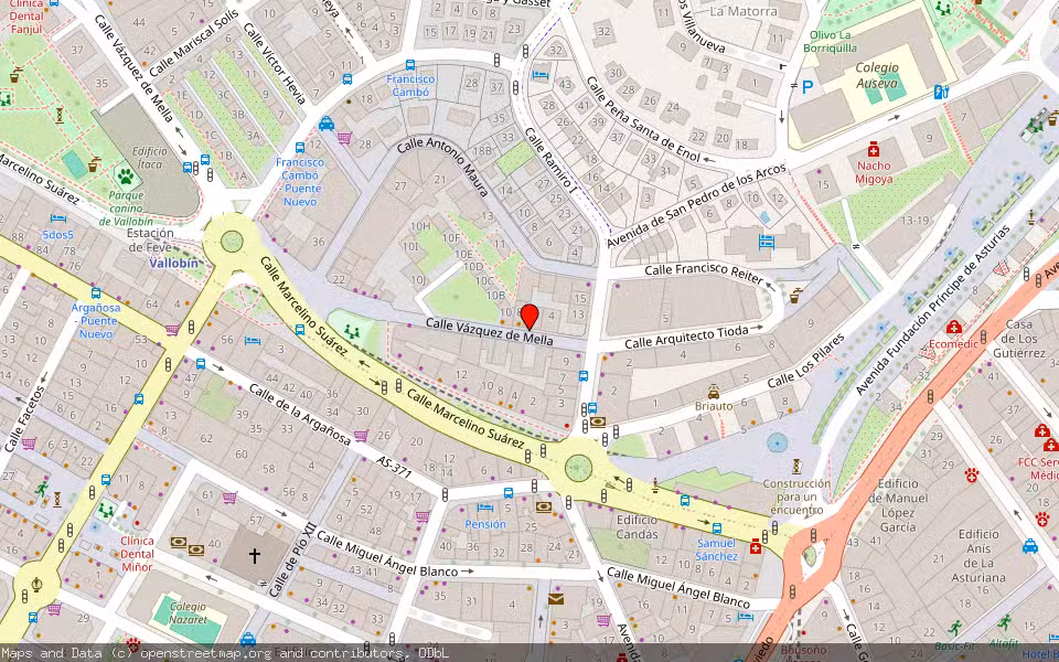 Mapa de Subasta Inmueble (Vivienda) en Oviedo, Asturias