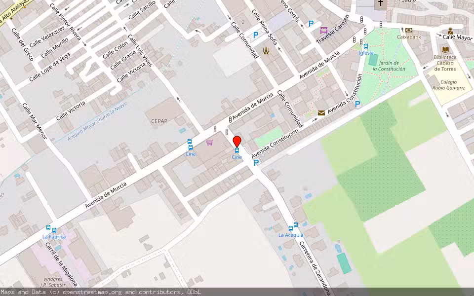 Mapa de Subasta Inmueble (Local comercial) en Murcia