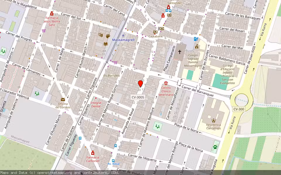 Mapa de Subasta Inmueble (Vivienda) en Massamagrell, Valencia/València