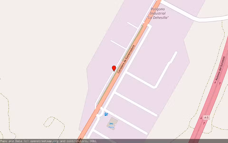 Mapa de Subasta Inmueble (Nave industrial) en Trujillo, Cáceres